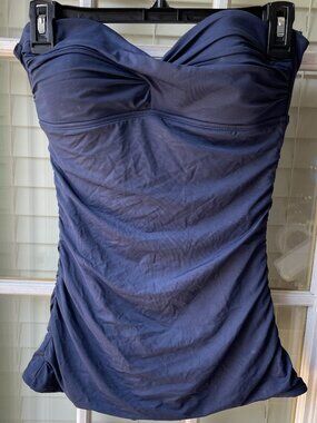 Ann Taylor Strapless Navy One Piece Swimsuit